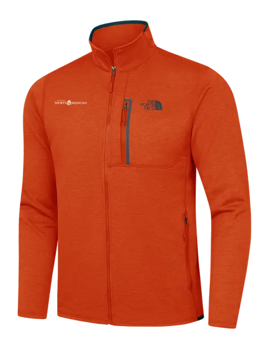 North Face Orange Heather/Navy Skyline Full-Zip Fleece Jacket w/Espanola Logo