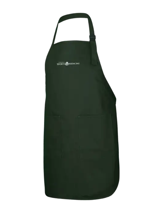 Full-Length Dark Green Apron With Pockets w/Espanola Logo