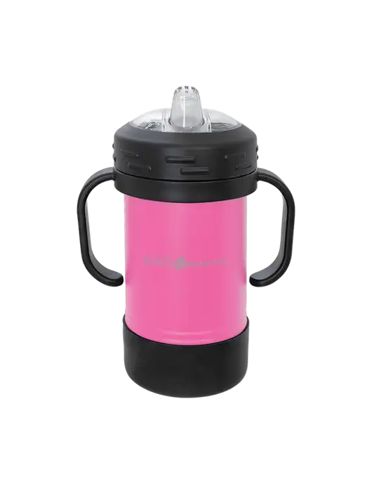 Polar Camel 10 oz Powder Coated Pink Sippy Cup w/Espanola Logo