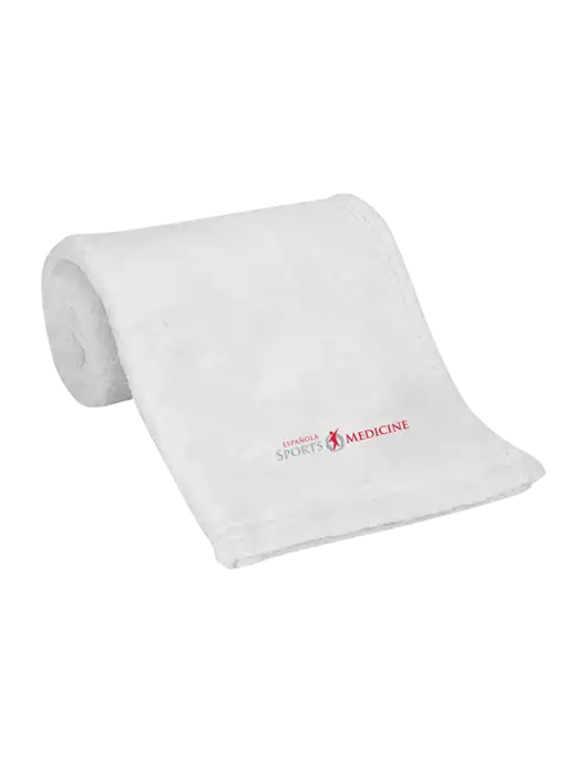 White Alpine Fleece Mink Touch Luxury Baby Blanket  w/Espanola Logo