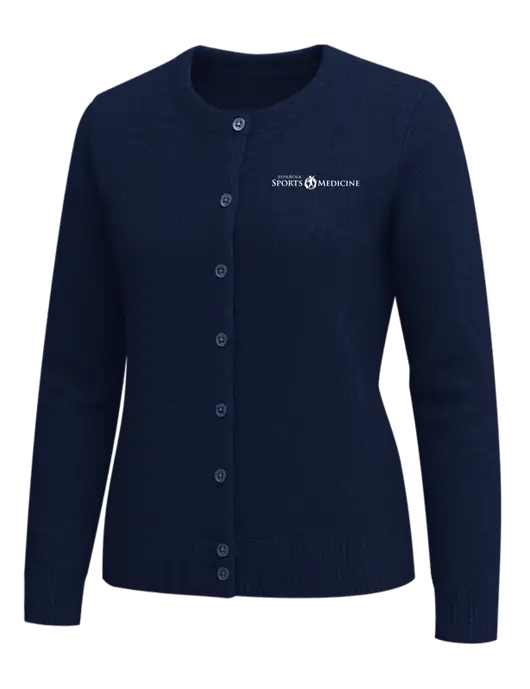 Brooks Brothers Womens Navy Washable Merino Cardigan Sweater w/Espanola Logo