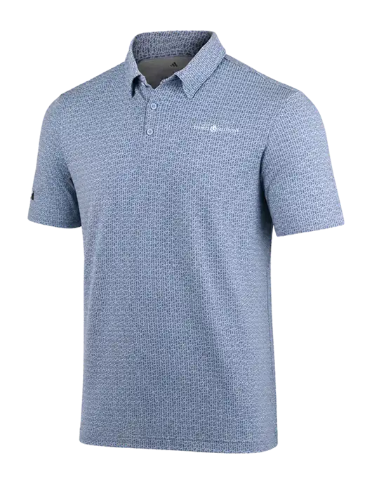 Adidas Light Blue Printed Blend Polo w/Espanola Logo