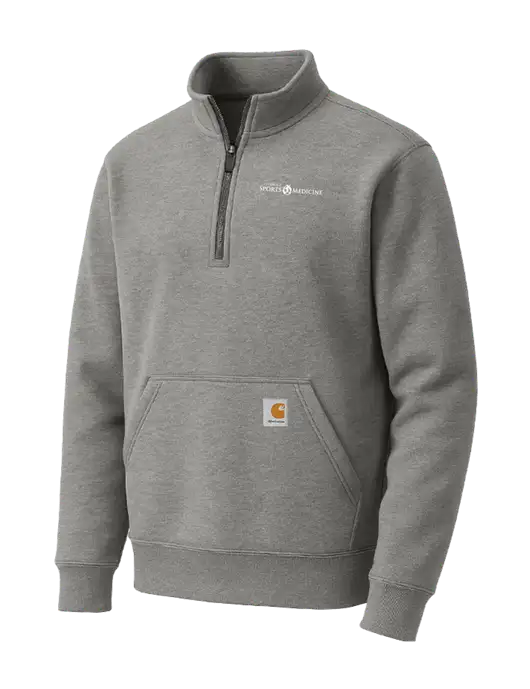 Carhartt Medium Heather Grey Midweight 1/4-Zip Mock Neck Sweatshirt w/Espanola Logo