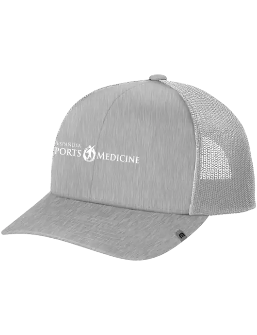 TravisMathew Light Medium Grey Heather Cruz Trucker Cap w/Espanola Logo
