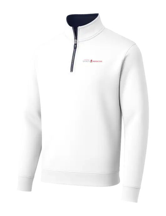 Fairway & Greene Caves Quarter-Zip Tech White Pullover w/Espanola Logo
