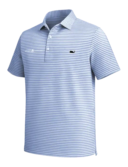 Vineyard Vines Light Navy Heathered Winstead Sankaty Polo w/Espanola Logo