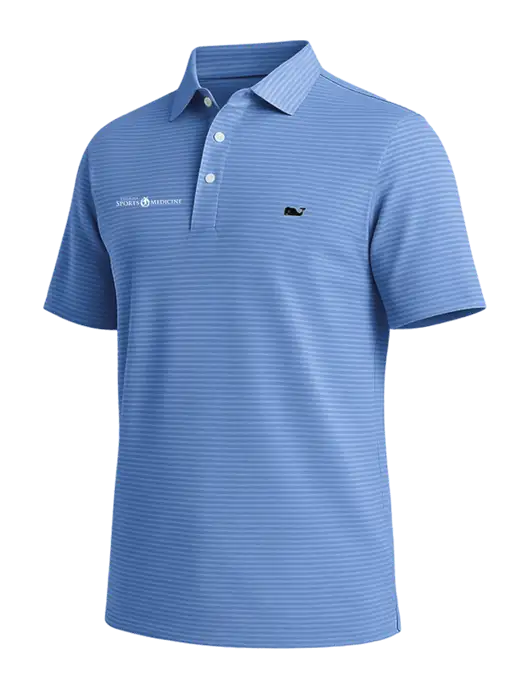 Vineyard Vines Bradley Light Royal Blue Stripe Sankaty Polo w/Espanola Logo