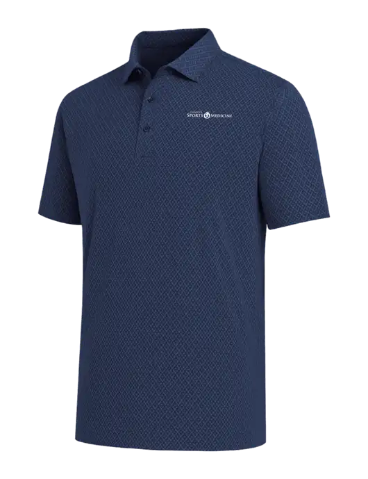 Callaway All-Over Stitched Dark Navy Chev Polo  w/Espanola Logo
