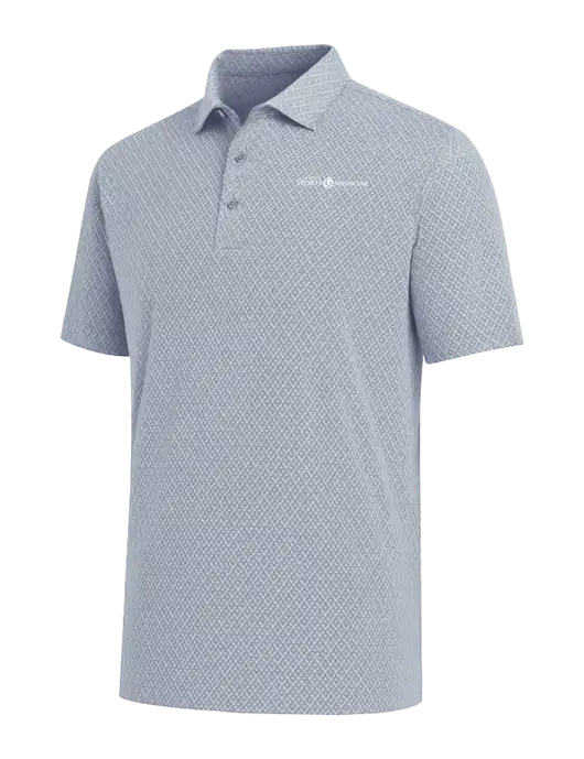 Callaway All-Over Stitched Medium Grey Chev Polo  w/Espanola Logo