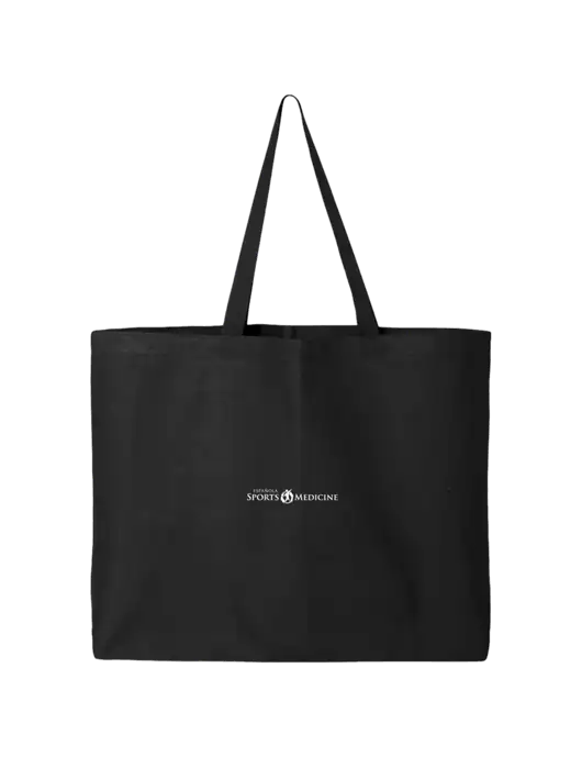 Sturdy Canvas Black Tote w/Espanola Logo