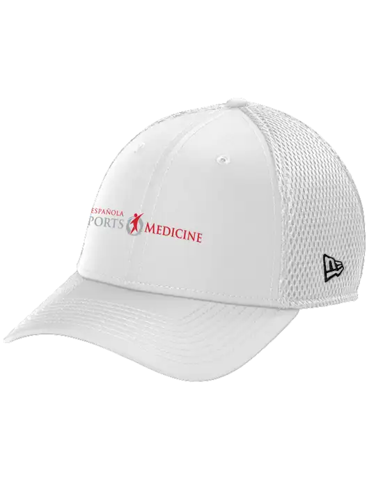 New Era 39THIRTY Performance Stretch White Mesh Cap w/Espanola Logo
