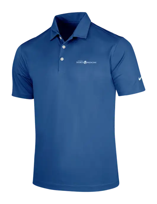 NIKE Dark Royal Dri-Fit Vertical Mesh Polo w/Espanola Logo