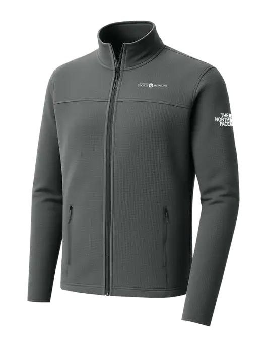 The North Face Aim Full-Zip Dark Medium Grey Fleece Jacket w/Espanola Logo