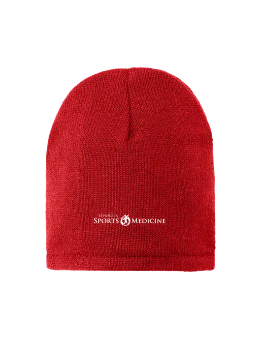 Red Fleece-Lined Beanie Cap w/Espanola Logo