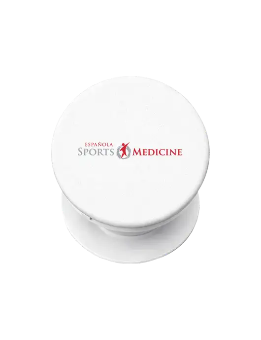 White PopPal Cell Phone Holder w/Espanola Logo
