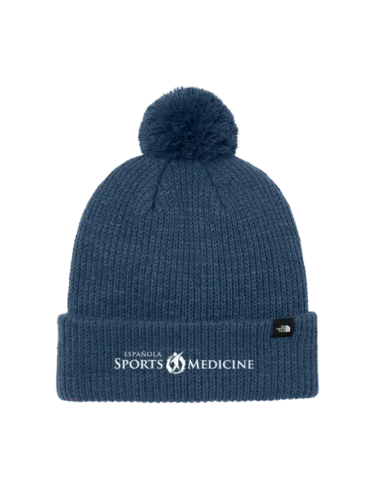 The North Face Light Navy Pom Beanie w/Espanola Logo
