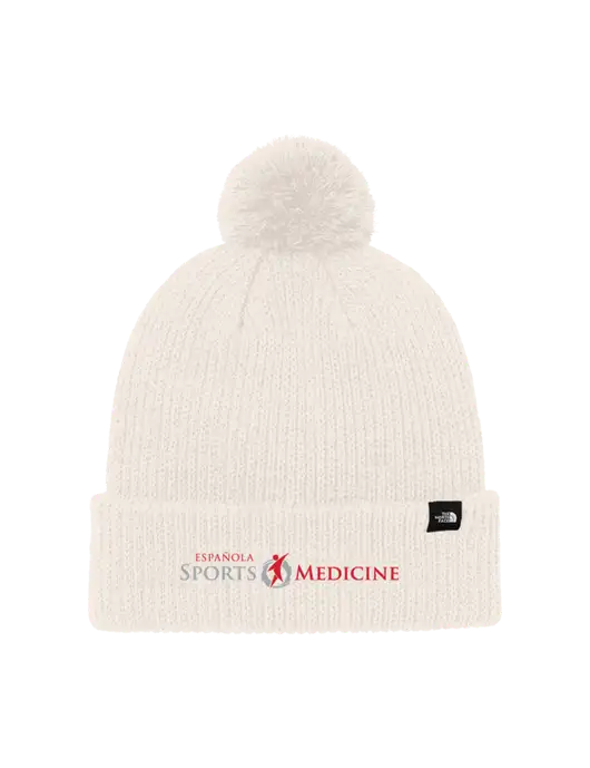 The North Face Ivory Pom Beanie w/Espanola Logo