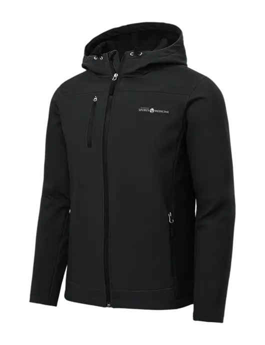 Hooded Core Black Soft Shell Jacket w/Espanola Logo