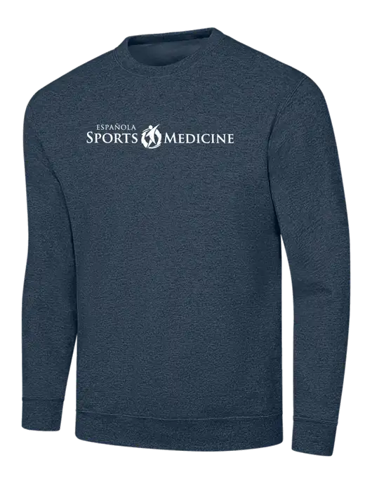 Heather Navy 7.8 oz Ring Spun Crew Sweatshirt w/Espanola Logo