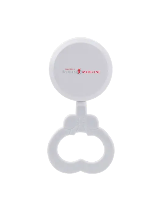 White Baby Rattle w/Espanola Logo
