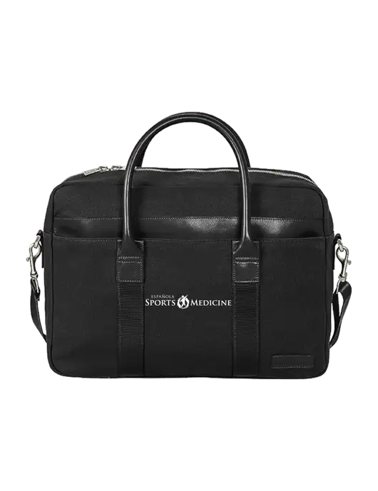Brooks Brothers Wells Black Briefcase w/Espanola Logo