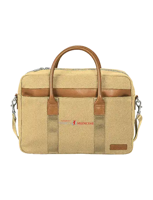 Brooks Brothers Wells Dark Tan Briefcase w/Espanola Logo