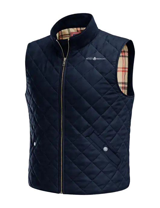 Brooks Brothers Navy Quilted Vest w/Espanola Logo