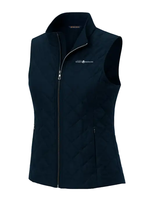 Brooks Brothers Womens Navy Quilted Vest w/Espanola Logo