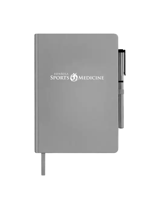 Soft Touch Medium Grey Journal and Gel Pen Combo w/Espanola Logo