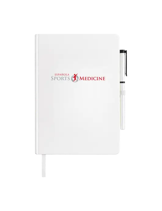Soft Touch White Journal and Gel Pen Combo w/Espanola Logo