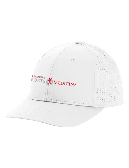 Pro-Cut Structured Snapback with Pinhole Mesh White Cap w/Espanola Logo