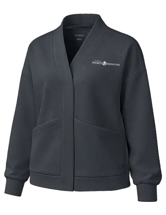 OGIO Womens Transcend Dark Grey Cardigan w/Espanola Logo