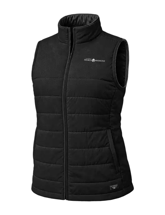 TravisMathew Womens Cold Bay Black Vest w/Espanola Logo
