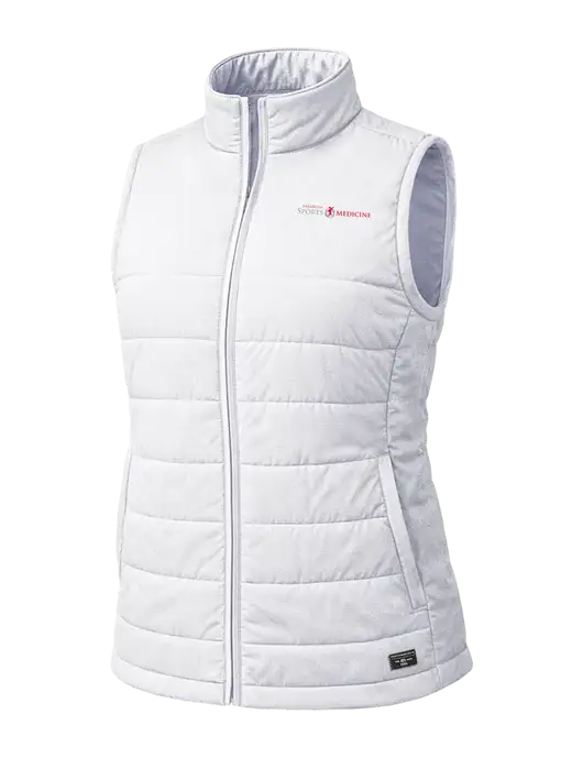 TravisMathew Womens Cold Bay Very Light Gray Vest w/Espanola Logo