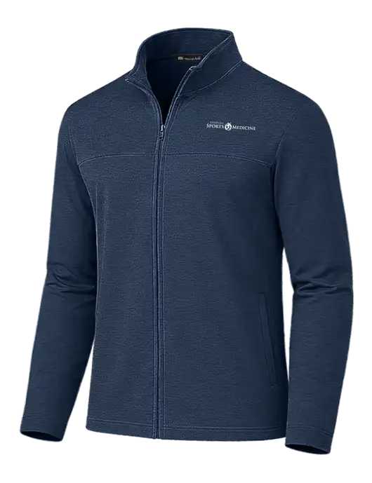 TravisMathew Light Navy Newport Full-Zip Fleece Jacket w/Espanola Logo