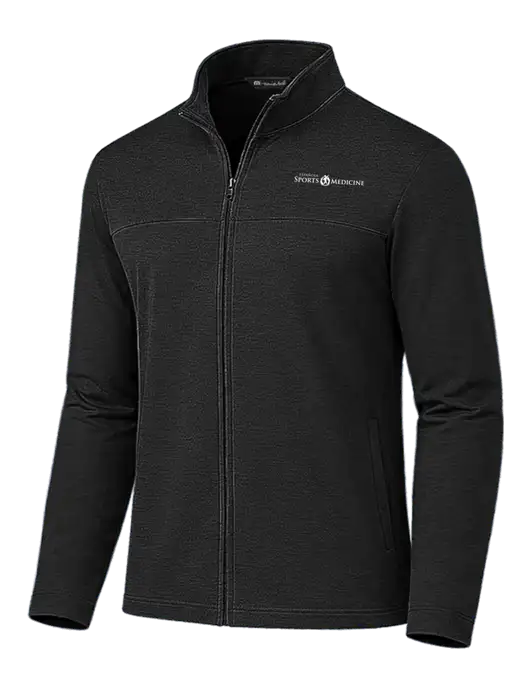 TravisMathew Black Newport Full-Zip Fleece Jacket w/Espanola Logo