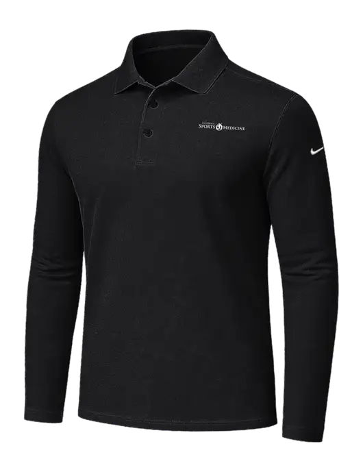 Nike Black Dri-FIT Micro Pique 2.0 Long Sleeve Polo w/Espanola Logo