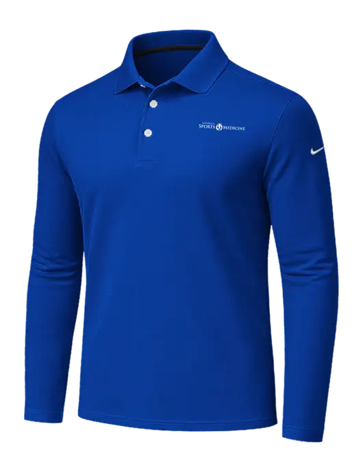 Nike Dark Royal Dri-FIT Micro Pique 2.0 Long Sleeve Polo w/Espanola Logo