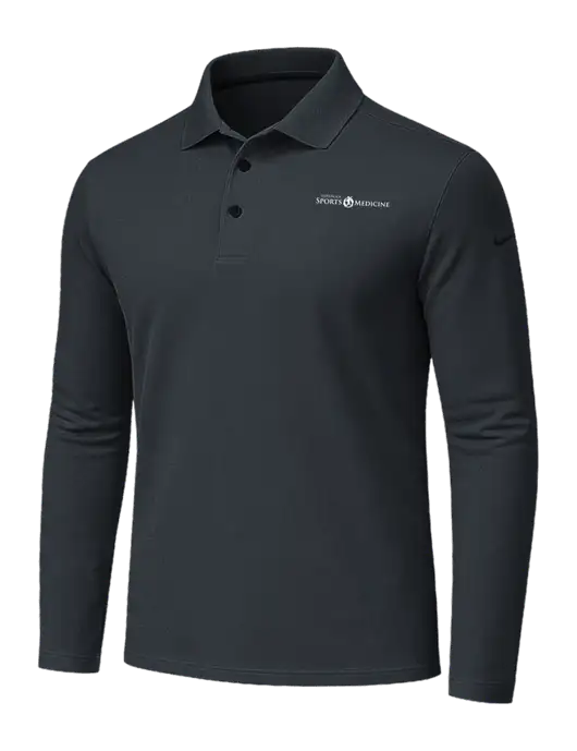 Nike Dark Grey Dri-FIT Micro Pique 2.0 Long Sleeve Polo w/Espanola Logo