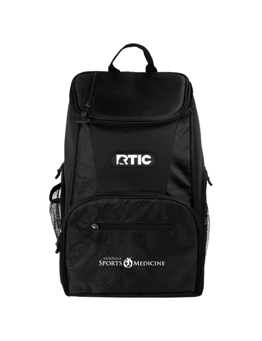 RTIC 15 Can Lightweight Black Backpack Cooler w/Espanola Logo