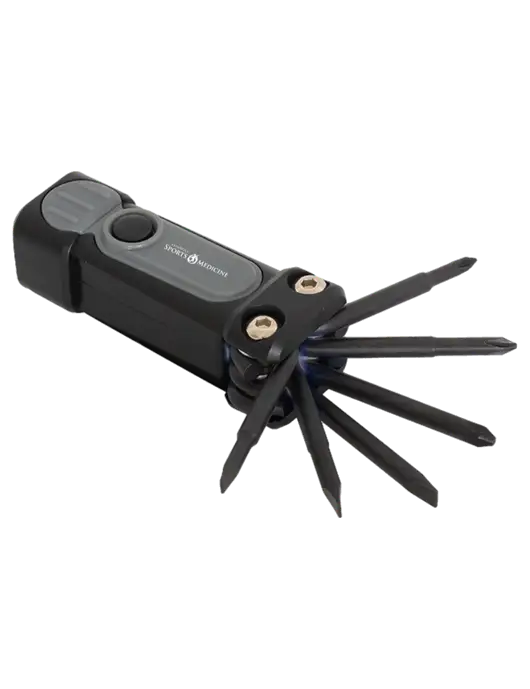 Black/Grey Utility Light 6 in 1 Screwdriver Set w/Espanola Logo