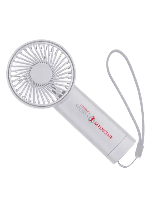 Airpulse 3-Speed Rechargeable White Fan w/Espanola Logo