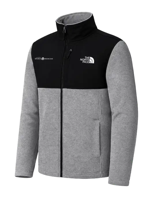 The North Face Medium Grey Heather/Black Highest Peak Full-Zip Fleece Jacket w/Espanola Logo