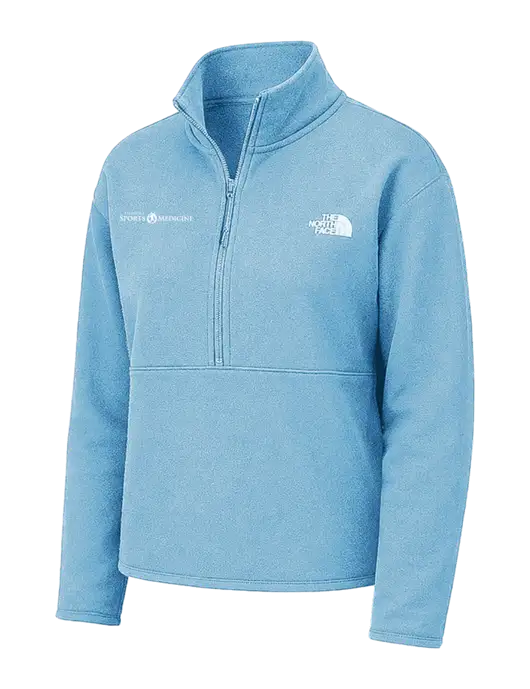 The North Face Womens Light Blue Double-Knit 1/2-Zip Fleece w/Espanola Logo