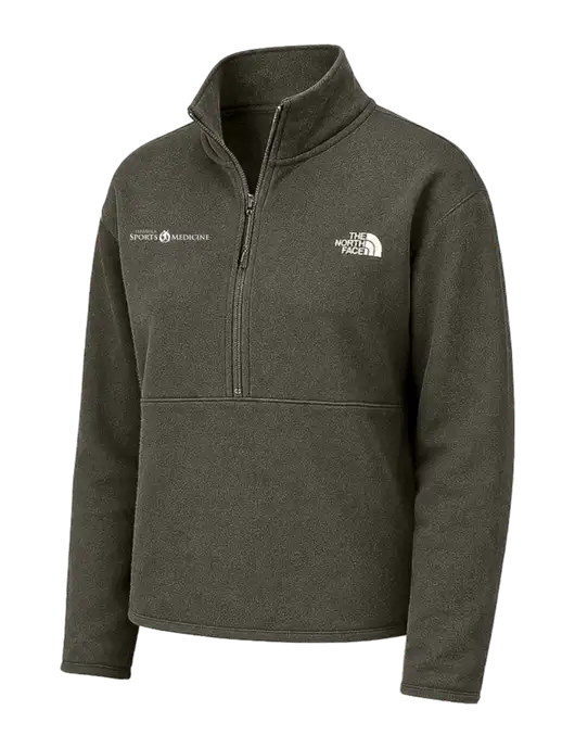The North Face Womens Dark Olive Double-Knit 1/2-Zip Fleece w/Espanola Logo