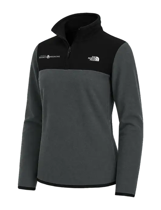 The North Face Womens Charcoal Grey/Black Glacier 1/4-Zip Fleece w/Espanola Logo