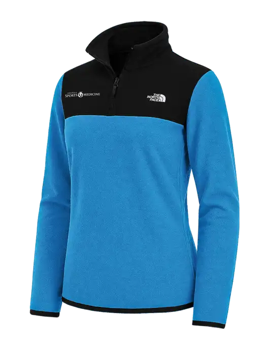 The North Face Womens Royal Blue/Black Glacier 1/4-Zip Fleece w/Espanola Logo