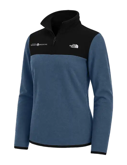 The North Face Womens Light Navy/Black Glacier 1/4-Zip Fleece w/Espanola Logo