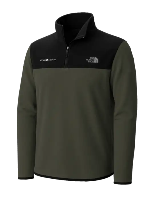 The North Face Dark Olive/ Black Glacier 1/4-Zip Fleece w/Espanola Logo