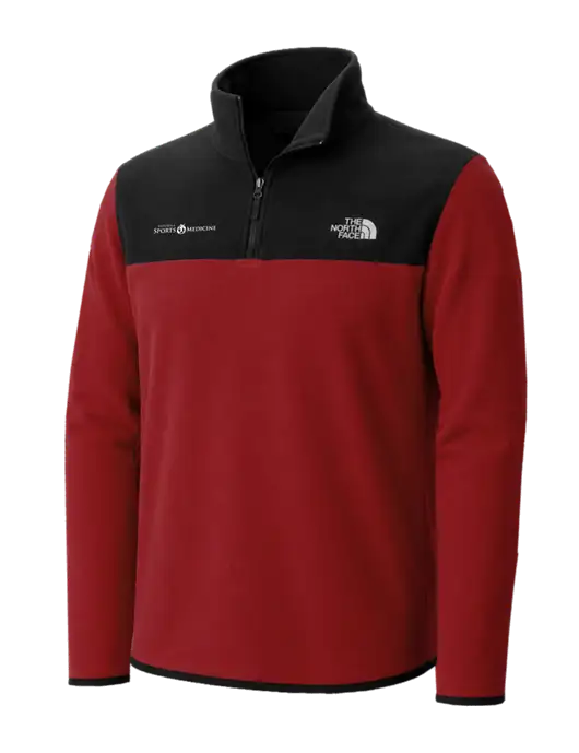 The North Face Cardinal/ Black Glacier 1/4-Zip Fleece w/Espanola Logo